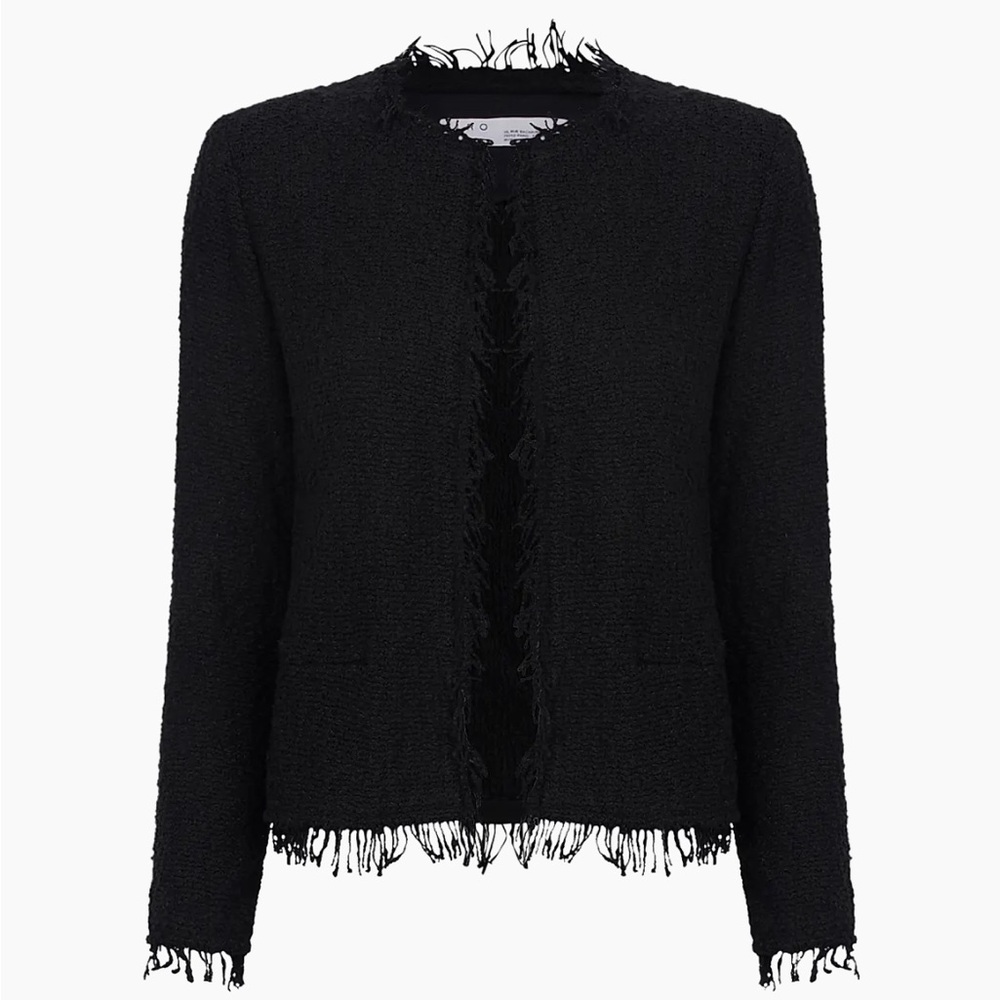 IRO Black Frayed Edge Jacket